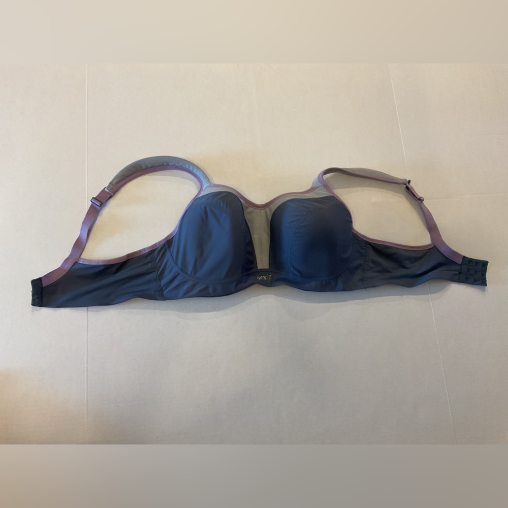 Panache Underwire Navy and Lavender Sports Bra